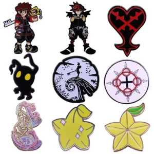 Broche en métal Kingdom Hearts avec masque citrouille