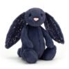 Peluche lapin Jellycat – stardust navy etoiles – Format moyen – Photo 1