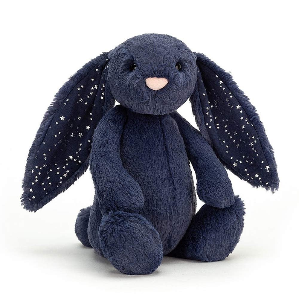 Peluche lapin Jellycat – stardust navy etoiles – Format moyen – Photo 1