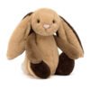 Peluche lapin Jellycat – Bashful patchwork brown – Photo 1