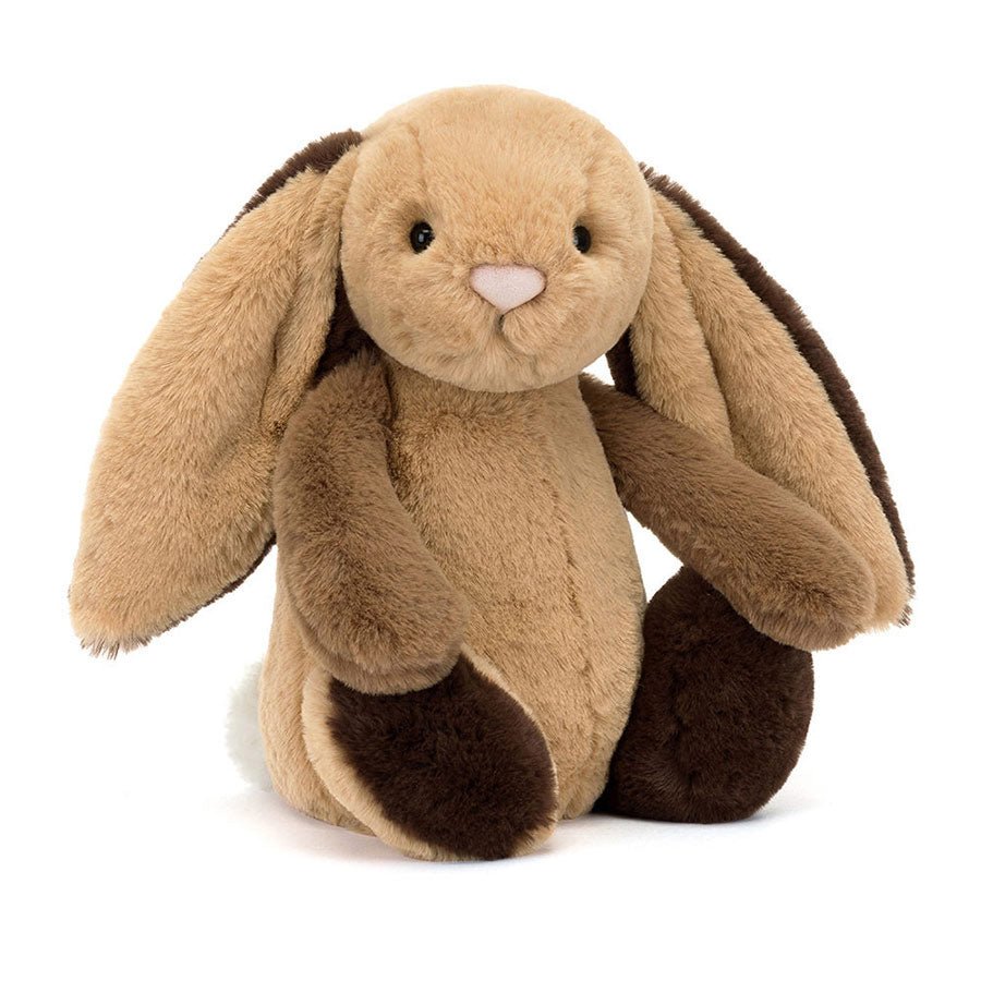 Peluche lapin Jellycat – Bashful patchwork brown – Photo 1