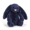 Peluche Lapin Bashful Navy – Format moyen – Jellycat – Photo 1
