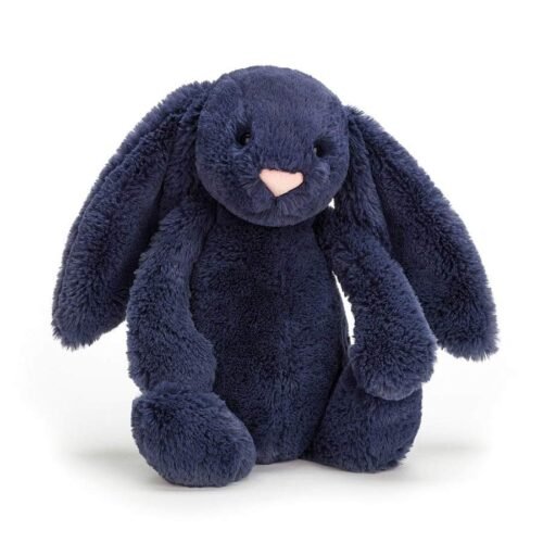 Peluche Lapin Bashful Navy – Format moyen – Jellycat – Photo 1