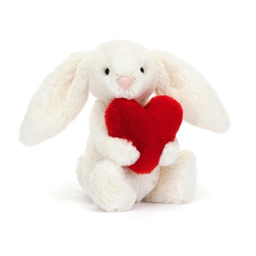 Peluche lapin blanc avec coeur – Jellycat – Photo 1