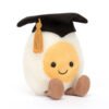 Peluche oeuf diplomé Jellycat – Amusable boiled egg graduation – Photo 1